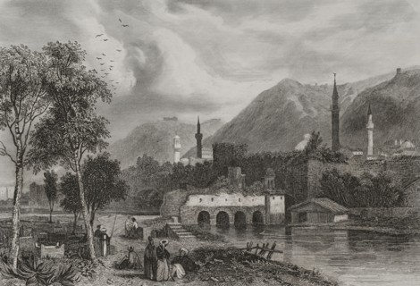 Antioch. Engraving by Ransonnette. ""La Tierra Santa y los lugares recorridos por los profetas, por