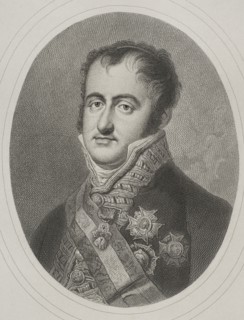 Ferdinand VII (1784-1833). King of Spain (1808-1833). Portrait. Engraving by Masson. Lithographed
