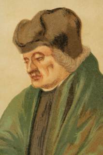 Erasmus (c. 1466-1536). Dutch theologian, philosopher and humanist. Portrait. Chromolithography.