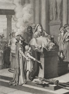 Hannibal Barca (247-183 BC). Carthaginian general and statesman. Hannibal in the Temple of Carthage