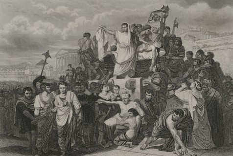 Gaius Julius Caesar (100 BC - 44 BC). Roman politician, general and writer. In 60 BC he established