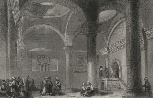 History of Israel. Jerusalem. Interior of the Golden Gate, the oldest entrance to the walls of the