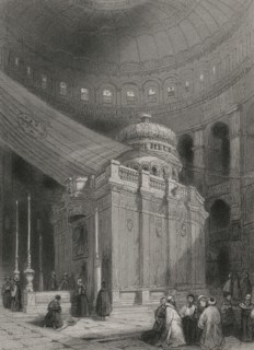 History of Israel. Jerusalem. Holy Sepulchre. Engraving. "Historia Universal", by César Cantú).