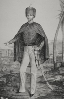 Abdulmejid I (1823-1861). Sultan of the Ottoman Empire (1839-1861). Portrait. Drawing by Valdivieso