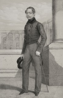 Louis III (1806-1877). Grand Duke of Hesse and by Rhine (1848-1877). Portrait. Drawing by C.