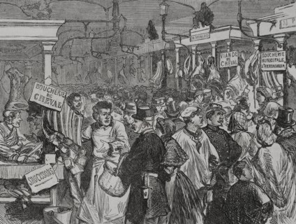 Franco-Prussian War (1870-1871). Siege of Paris (19 September 1870 to 28 January 1871). Meat market