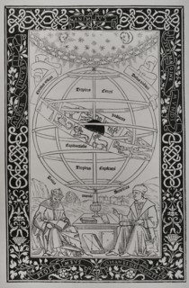 Ptolemaic system. Facsimile of an engraving of Epitoma in Almagestum Ptolemaei, by Johannes Muller