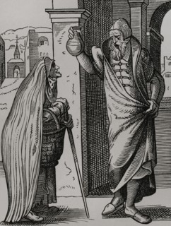 The Physician. Drawing and engraving by Jost Amman in the 16th century. Sciences & Lettres au Moyen