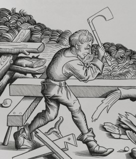 History of France. Carpenter's apprentice. ""Compagnons du Devoir"" or ""La Grande Cognee"".