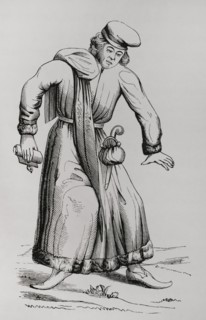 Lawyer. Engraving from the original by Matthaus Merian (1593-1650) in ""Danse des Morts"".