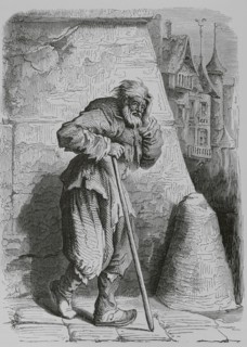 Italian Beggar. Facsimile from an engraving by Jacques Callot (1592-1635). ""Moeurs, usages et