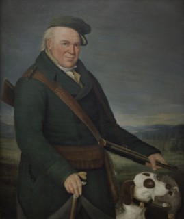 Johann Heinrich Baumann (1753-1832). Baltic German artist. Hunter (Self-portrait), early 19th