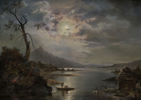 Michael Alexander Michelson (1815-1899). Latvian painter. Landscape with River, 1880. Oil on canvas