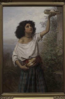 Karlis Huns (1831-1877). Baltic German painter. Young Gypsy Woman, 1870. Oil on canvas (125 x 90