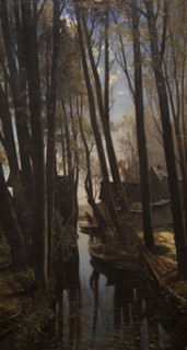 Julijs Feders (1838-1909). Latvian painter. Retreat of Fishermen, 1886. Oil on canvas (142,5 x 81
