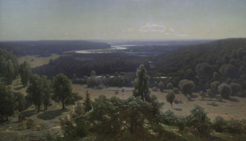 Julijs Feders (1838-1909). Latvian painter. The Gauja Valley, 1891. Oil on canvas (101 x 173 cm).