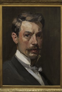 Janis Rozentals (1866-1916). Latvian painter. Self-portrait, ca. 1900. Oil on canvas and cardboard