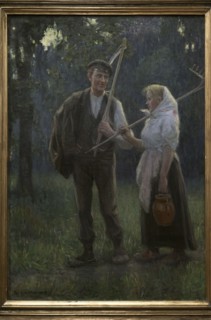 Janis Rozentals (1866-1916). Latvian painter. From the Meadow (Coming from Work), 1903. Oil on