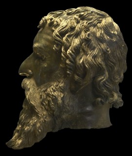 Seuthes III. King of Odrysia between 324 BC and 312 BC. Head of Seuthes III made of bronze, copper,