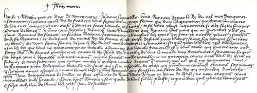 This letter was written at Reims, France, to the Duke of Burgoyne, on the day Charles VII was