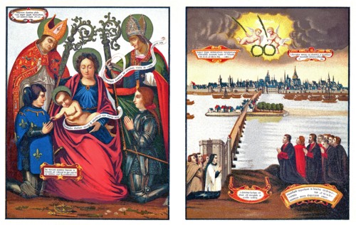 This banner, which dates to the 16th century, is a commemorative banner, honoring the deliverance
