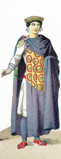 The figure represented here is the Emperor Justinian II in A.D. 711. Justinian II (669-711) was the