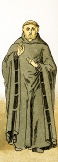 The figure pictured here is a Benedictine monk from the years A.D. 700 to 800. The Benedictine