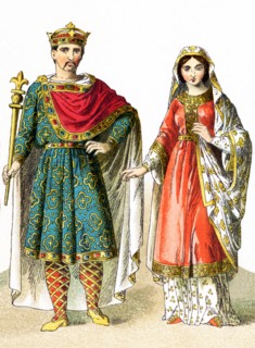 The figures here are Franks in A.D. 800. Franks were members of the Germanic nation or coalition