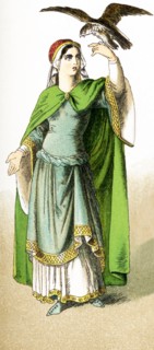 The figure depicted here represents a French lady of rank around A.D. 1000. The illustration dates