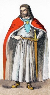 The figure here is a German nobleman in A.D. 1100. The Illustration dates to 1882. .