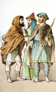 The figures represented here are Normans between A.D. 1000 and 1100. They are, from left to right: