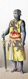 The figure represented here is a French knight around A.D. 1100. The illustration dates to 1882.