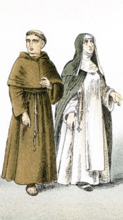 The figures pictured here represent Italians around A.D. 1200. They are, from left to right: a