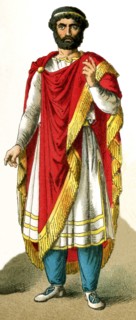 This figure represents a Dacian king. The ancient Dacians occupied the region of the Roman Empire