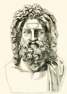 Shown here is the Zeus of Otricoli, an ancient Roman bust found in Otricoli in 1775 during the