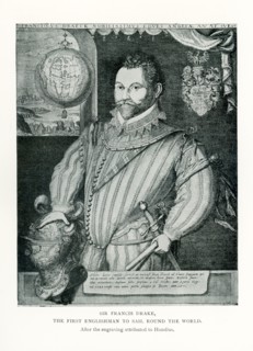 This images dates to 1912. It shows Sir Francis Drake and the caption reads: Sir Francis Drake. The