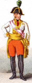 The figure pictured here represents an Austrian Field Marshal 1809. The illustration dates to 1882.