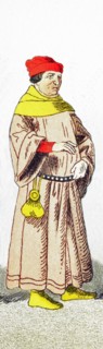 The figure represents a French citizen around A.D. 1300. The illustration dates to 1882.