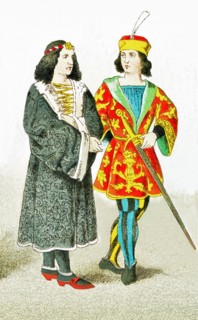 The figures represented here are (from left to right) two German patricians between A.D. 1450 and