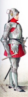 The figure represented here is a German knight between A.D. 1450-1500. The ilustration dates to