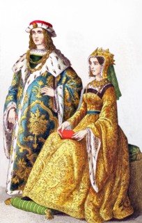 The figures pictured here represent the English king Henry VI in 1445 and Margaret (Henry's