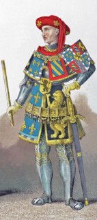 The figures pictured here represents Philip the Good (Duke of Burgundy) about A.D. 1400. The