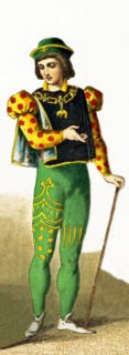 The figure represented here is a French nobleman, with insignia of Order of Golden Fleece, in the