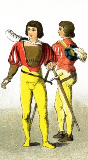 The figures represented here are two German warriors between 1500 and 1550. The illustration dates