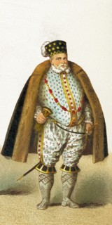 The figure in this illustration represent the German Margrave of Brandenburg, Joachim II Hector