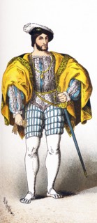 The figure represented here is Francis I, who died in 1547. Francis I was the first king of France