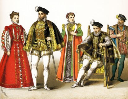 The figures represented here are all French people between 1550 and 1600. They are from left to