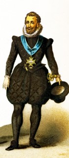 The figure represented here is Henry IV of France in about 1600. The illustration dates to 1882.