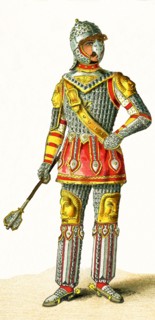 The figure pictured here is a Polish chief about the year 1500. The illustration dates to 1882.