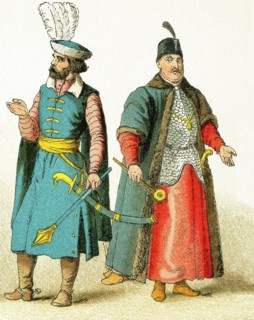 The Slavonic figures pictured here date to 1500. They represent, from left to right: a Hungarian